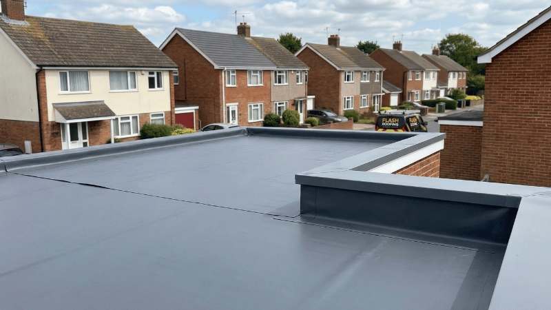 Rubber flat roof installation by Flash Roofing UK Ltd
